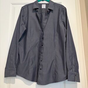 Brooks Brothers Men’s size 14 grey/blue Pinstripe Casual Shirt